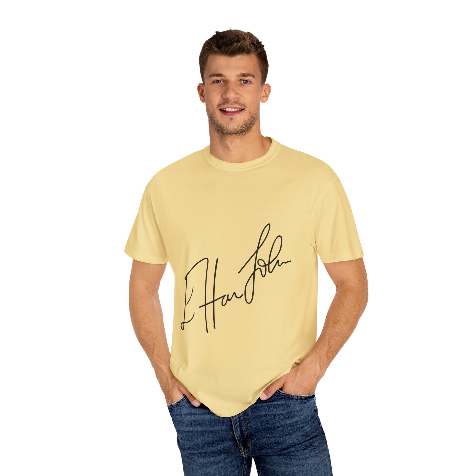 Rainbow Hat Illustration Unisex Garment-Dyed T-shirt - snazzymerch