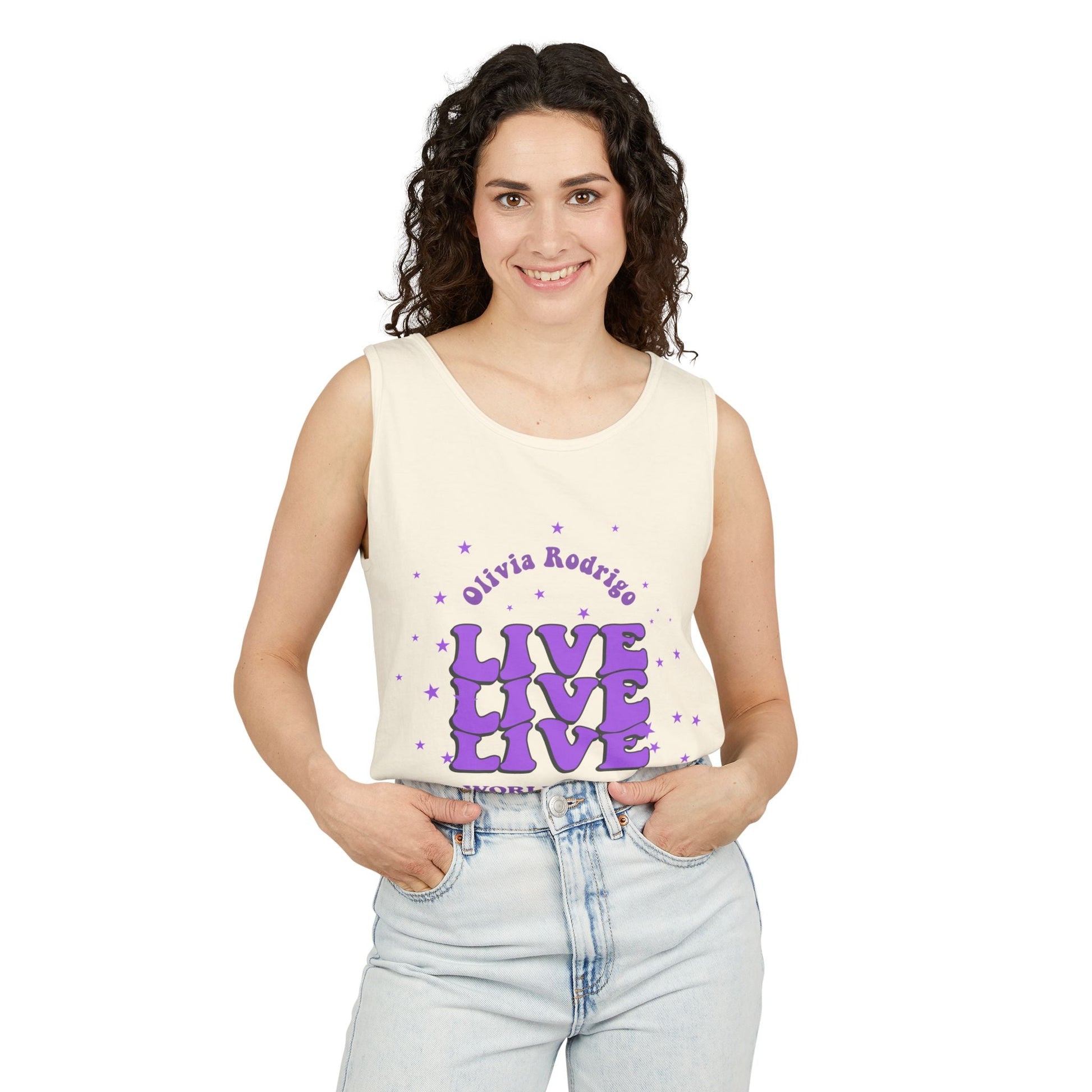 Olivia Rodrigo Live World Tour-Dyed Tank Top Printify