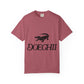Red Typography Unisex Garment-Dyed T-shirt - snazzymerch
