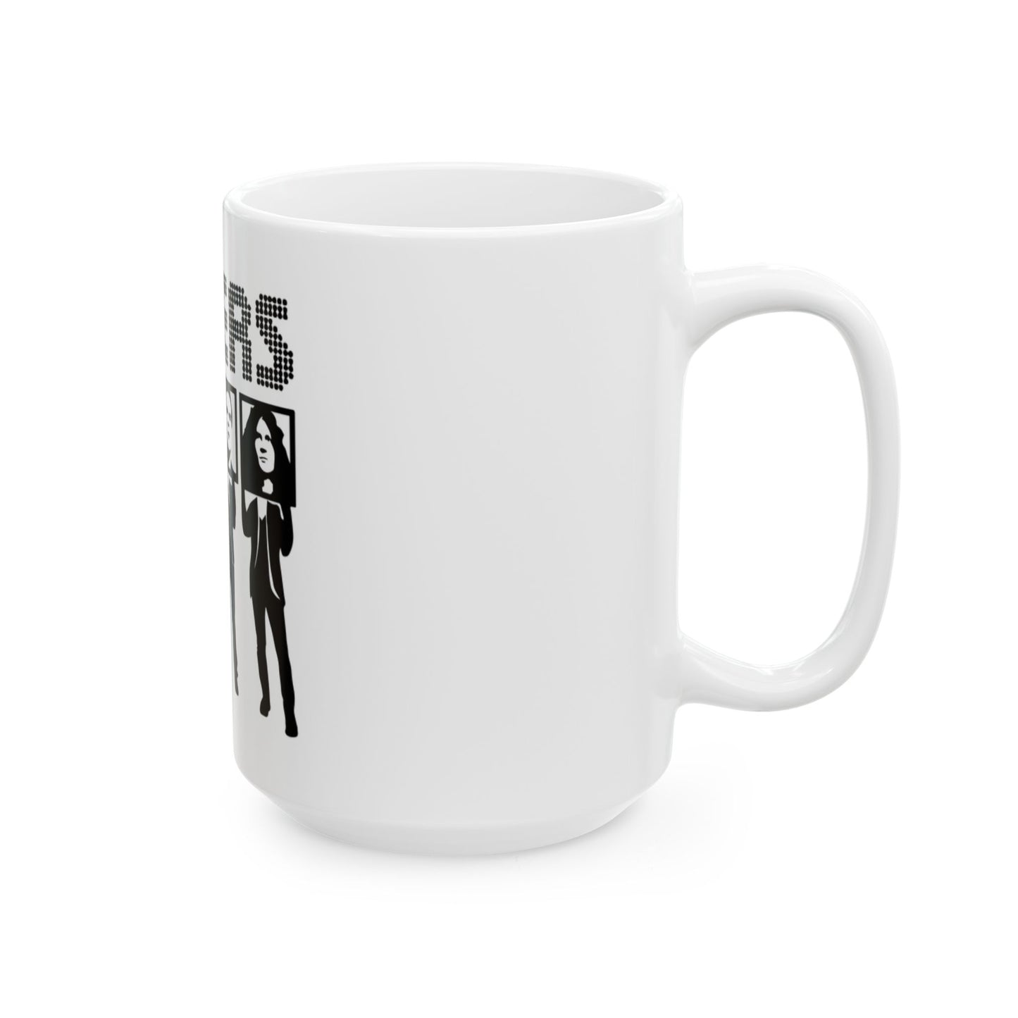 Retro Block Letter Ceramic Mug, (11oz, 15oz) - snazzymerch