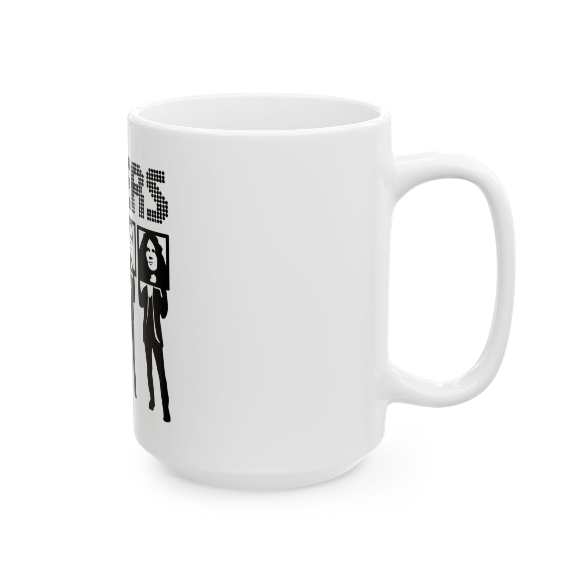 Retro Block Letter Ceramic Mug, (11oz, 15oz) - snazzymerch