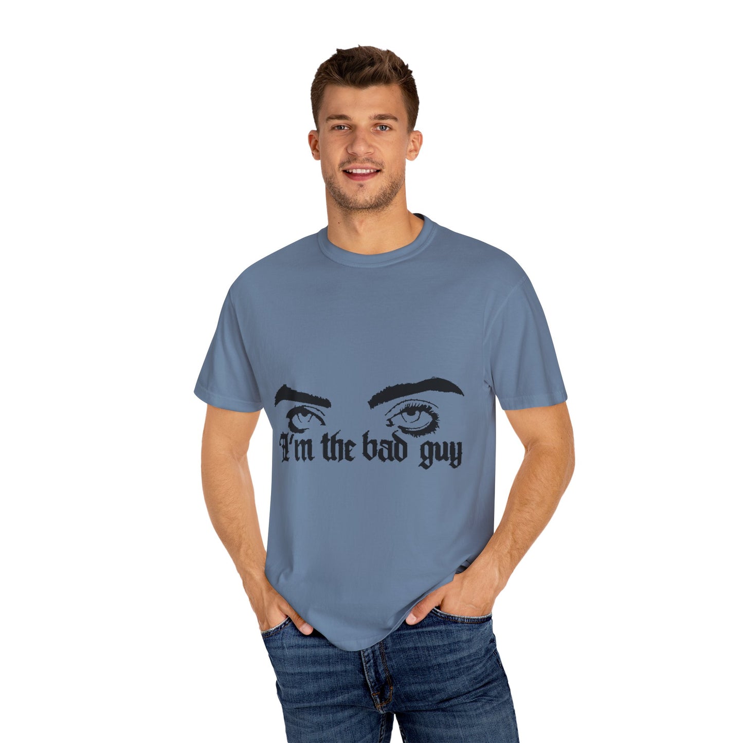Billie Eilish Inspired Dyed T-shirt – Eyes & Shadows Gothic Edition Printify