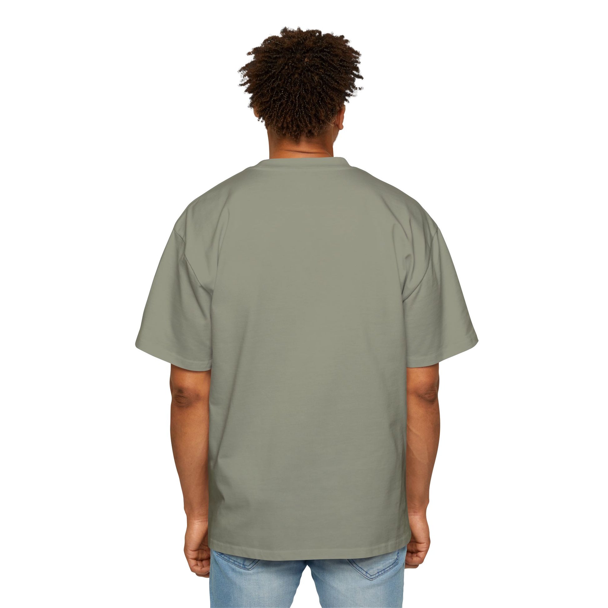 Candy Cane Loading Bar Men's Heavy Oversized Tee – Christmas Sale Edition Printify
