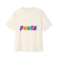Retro Flower Power Color Pop Unisex Oversized Boxy Tee - snazzymerch