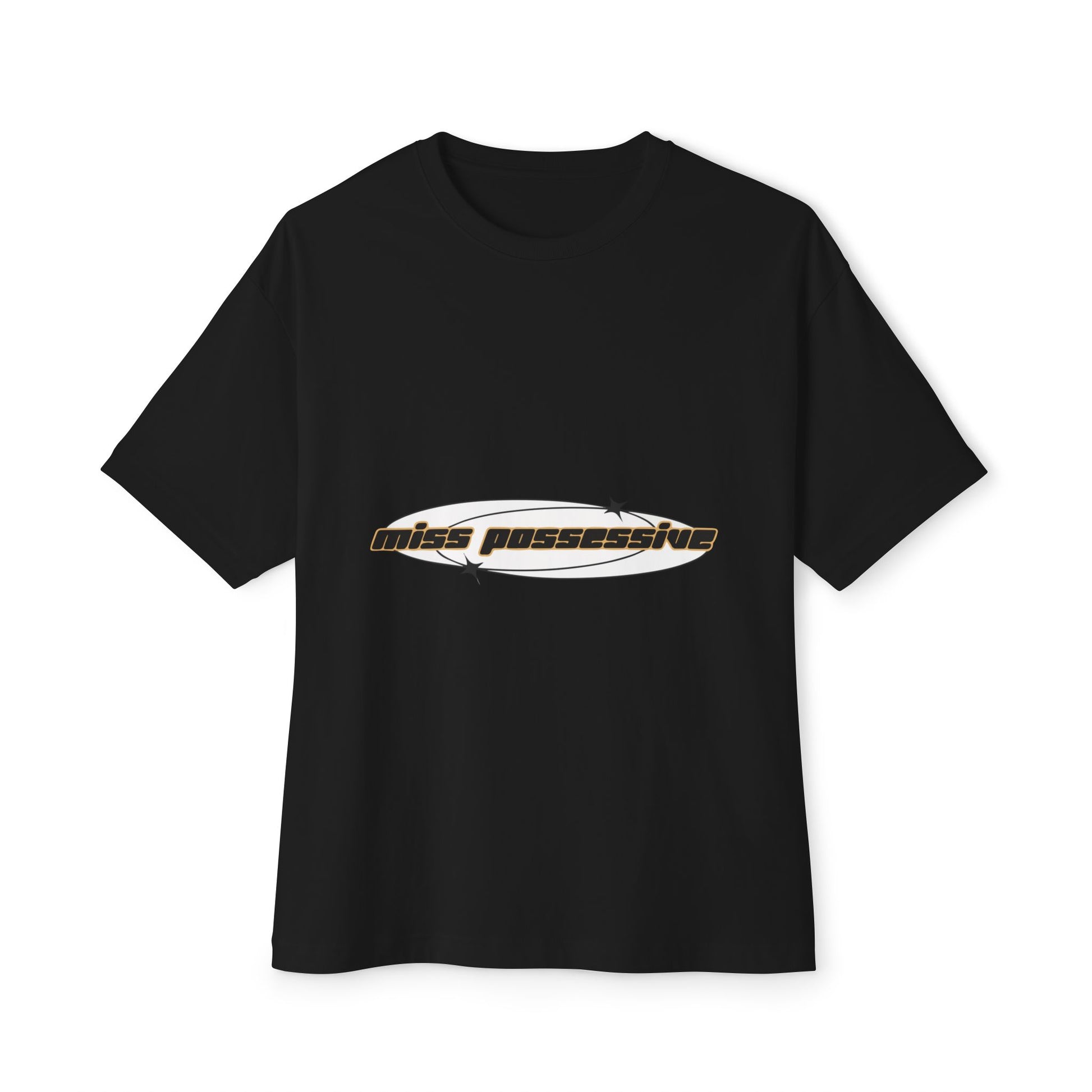 Cut-Out Text Unisex Oversized Boxy Tee - snazzymerch