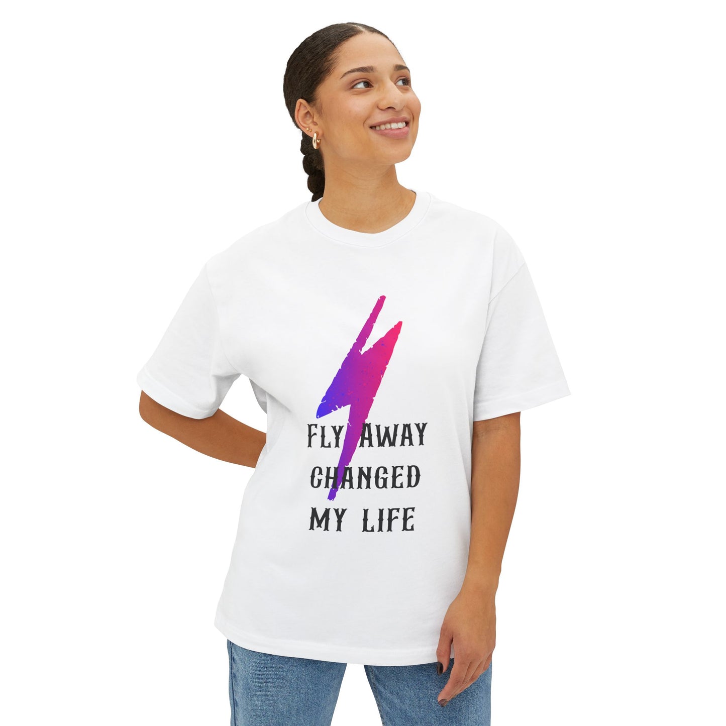 Power Surge Bolt Unisex Oversized Boxy tee Printify