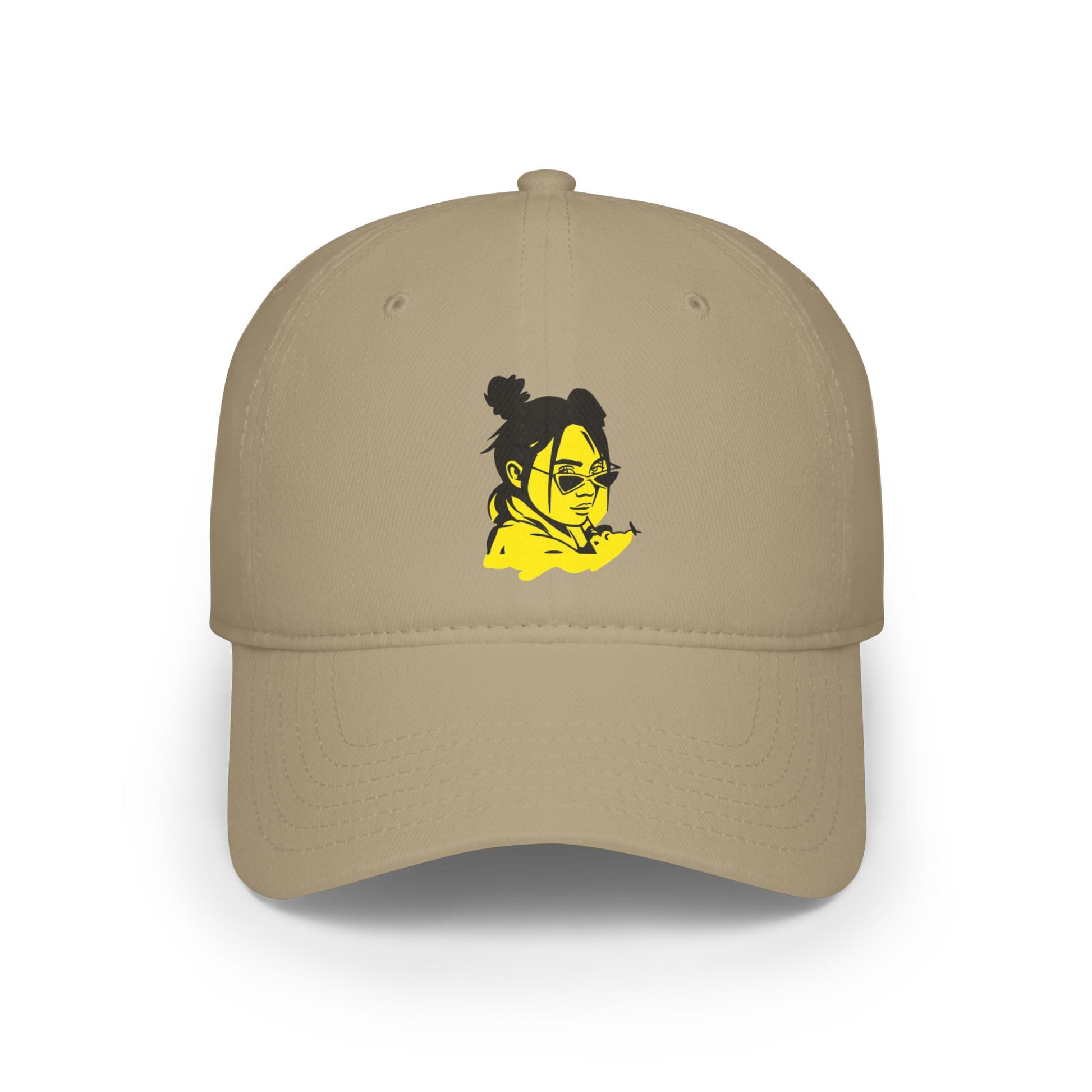 Billie Eilish Inspired Baseball Cap – Neon Mood Portrait Edition Printify