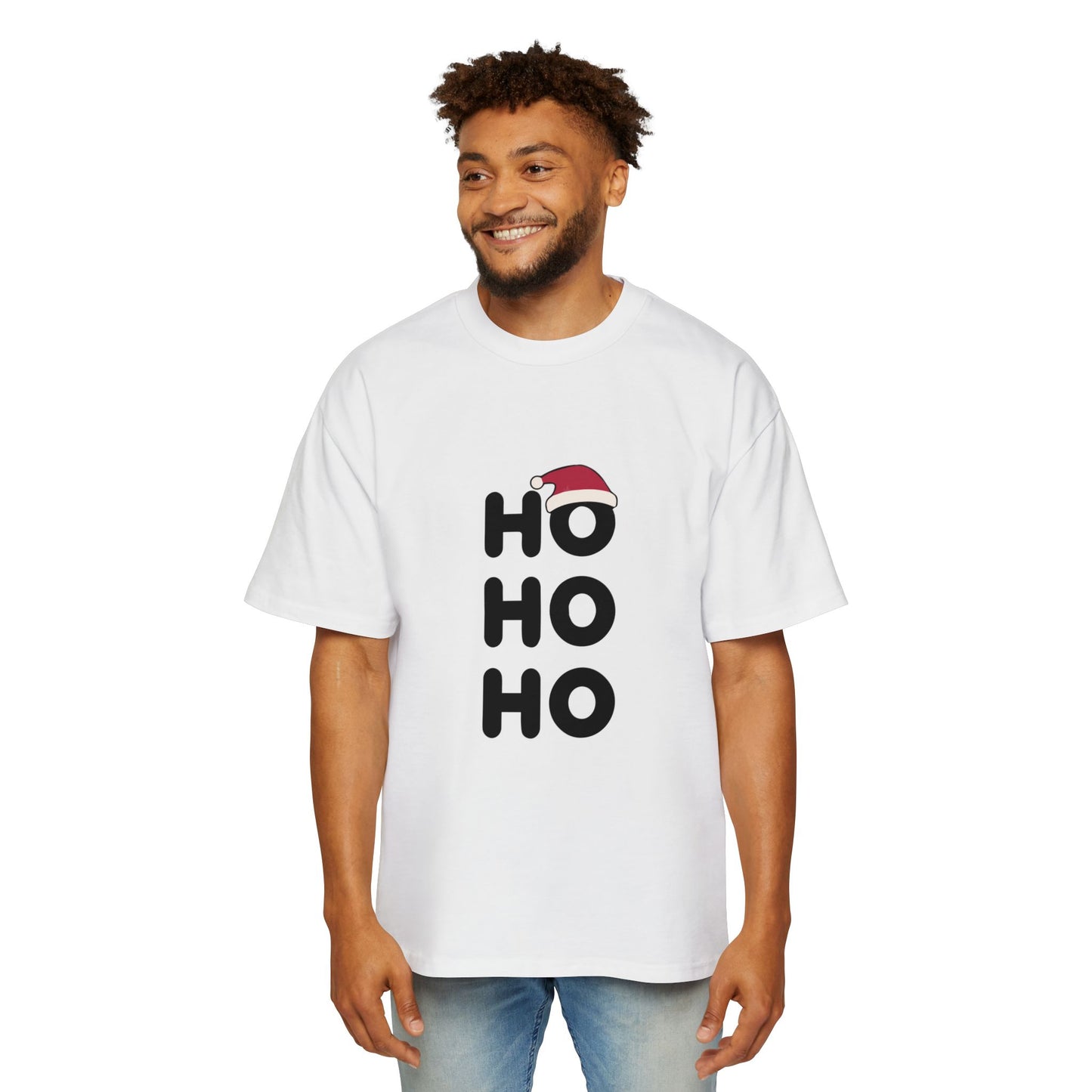 Ho Ho Ho Christmas Oversized Tee – Festive Holiday Graphic T-Shirt Printify