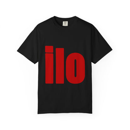 Billie Eilish Inspired Dyed T-shirt – Bold Red Block Edition Printify