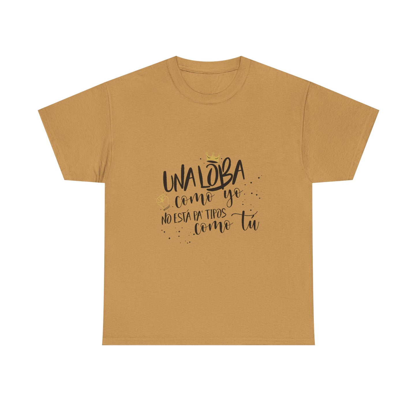 Golden Wolf Energy Unisex Heavy cotton tee Printify