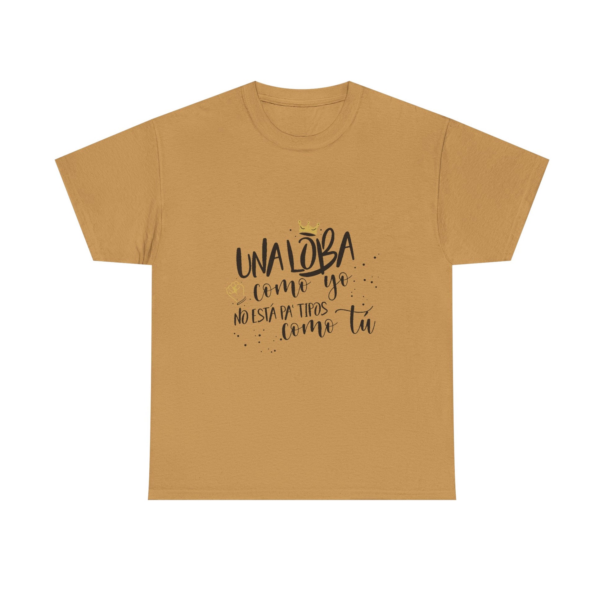 Golden Wolf Energy Unisex Heavy cotton tee Printify