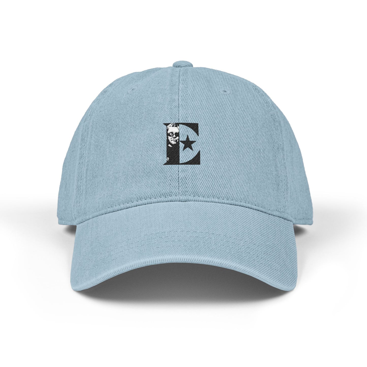 Black & White Portrait Denim Hat (Embroidery) - snazzymerch
