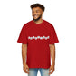 Minimal White Orbit Men's Heavy Oversized Tee - snazzymerch