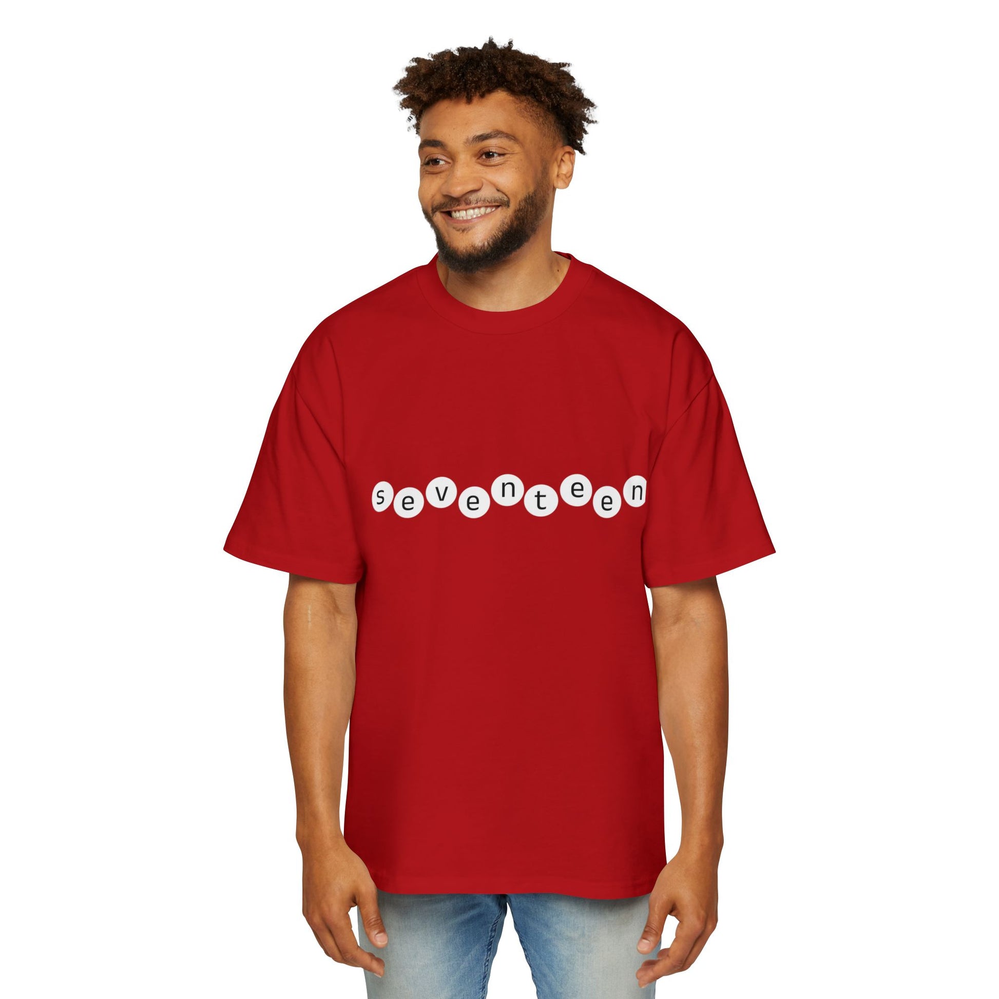 Minimal White Orbit Men's Heavy Oversized Tee - snazzymerch