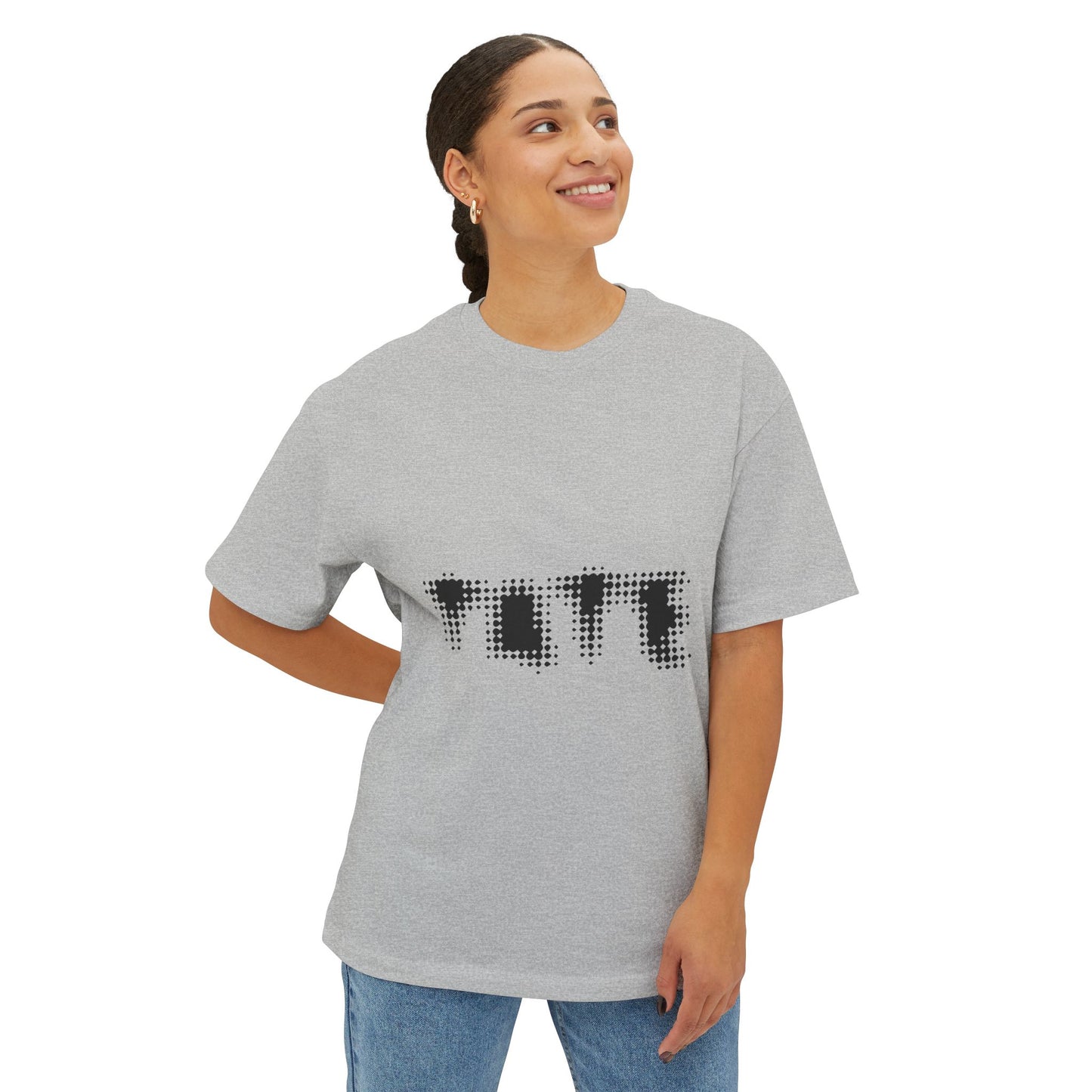 Outline Varsity Unisex Oversized Boxy Tee - snazzymerch