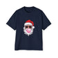 Santa With Sunglasses Men's Heavy Oversized Tee – Christmas Sale Edition Printify