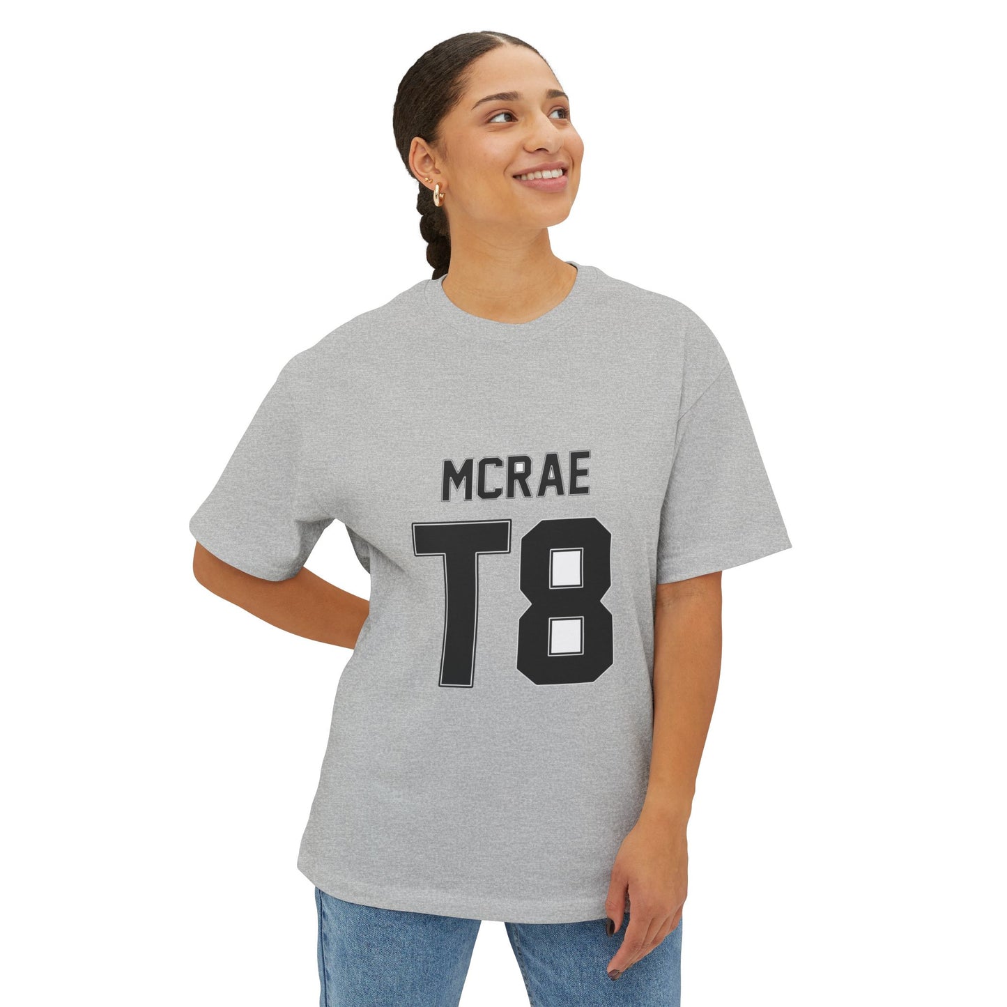 Minimal Bold Number Unisex Oversized Boxy Tee - snazzymerch