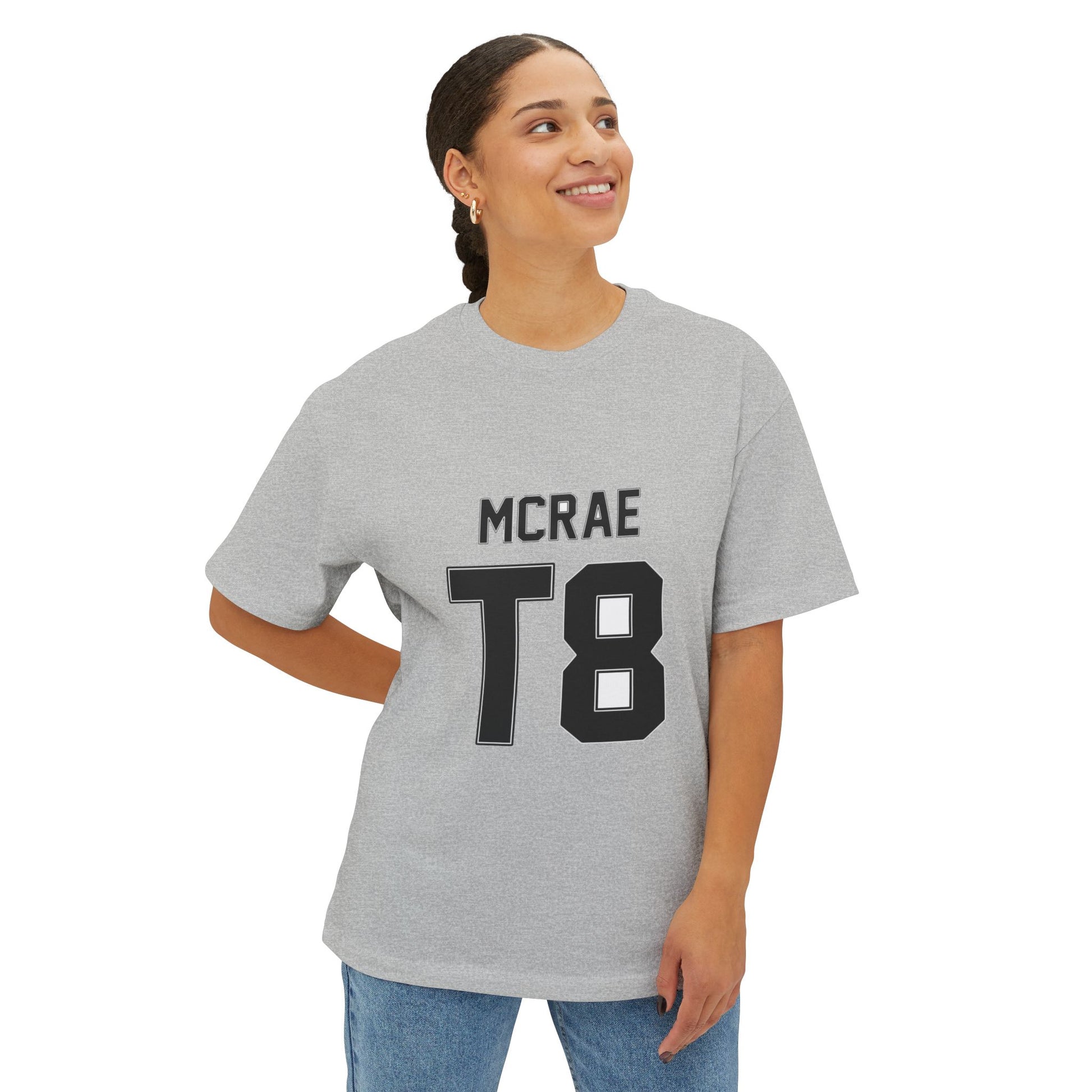 Minimal Bold Number Unisex Oversized Boxy Tee - snazzymerch