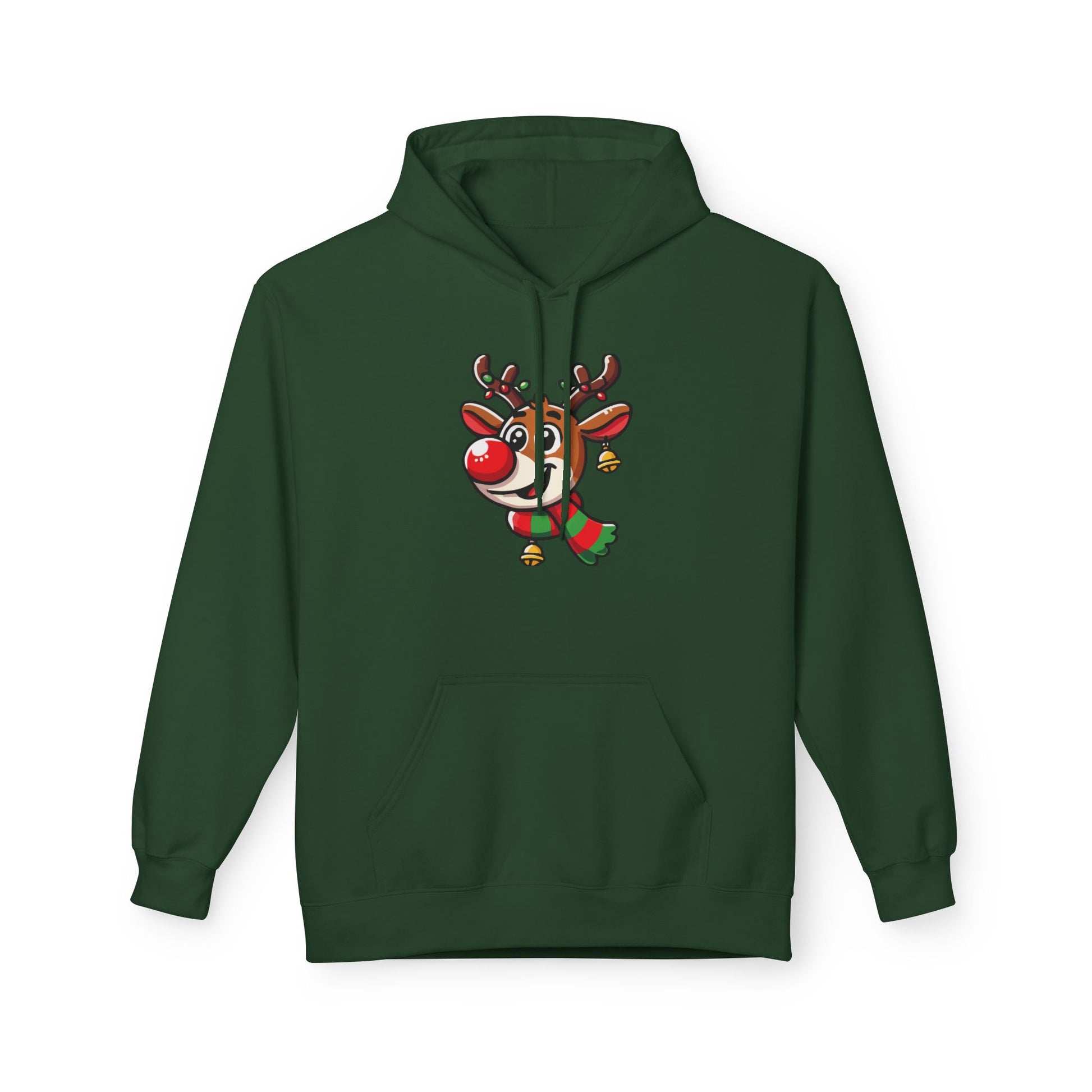 Cute Cartoon Rudolph Hoodie – Christmas Special Printify