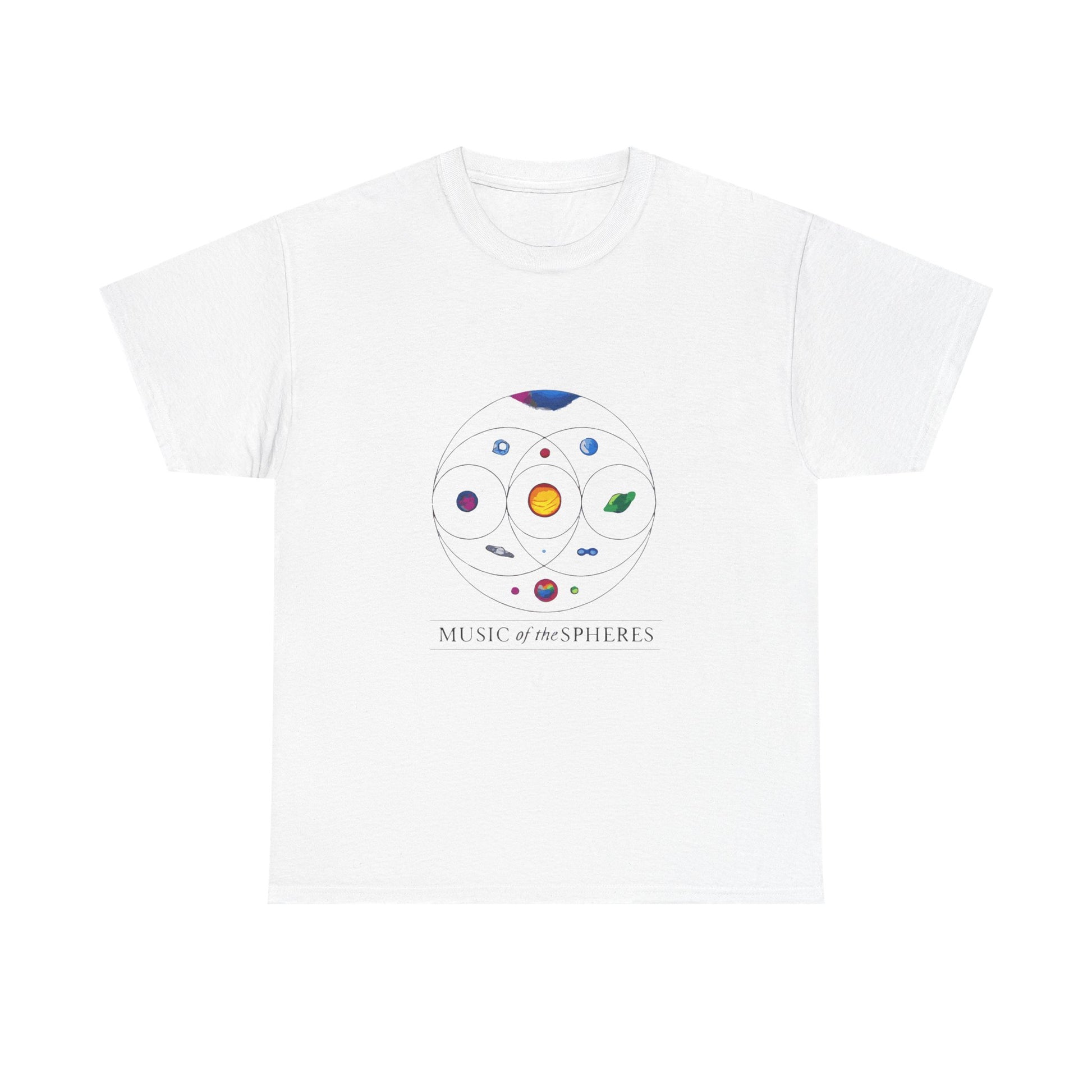 Colorful Planetary Orbit Diagram Unisex Cotton Tee Printify