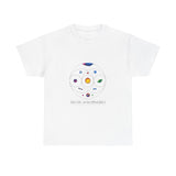 Colorful Planetary Orbit Diagram Unisex Cotton Tee Printify