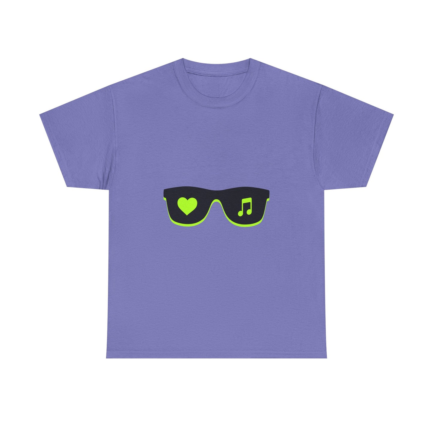Neon Love Notes Unisex Heavy cotton tee Printify