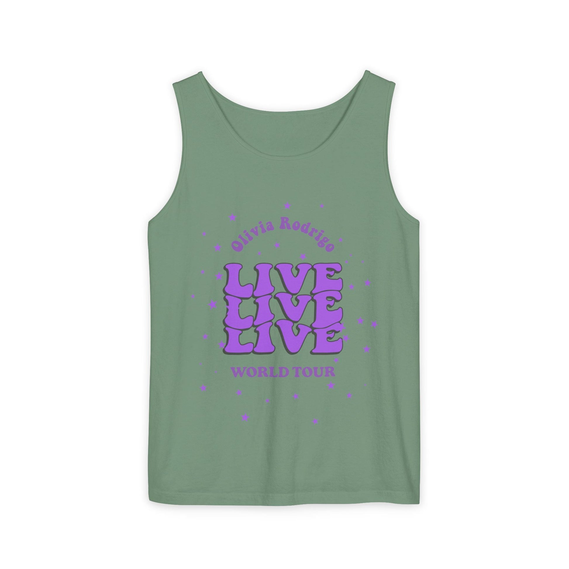 Olivia Rodrigo Live World Tour-Dyed Tank Top Printify
