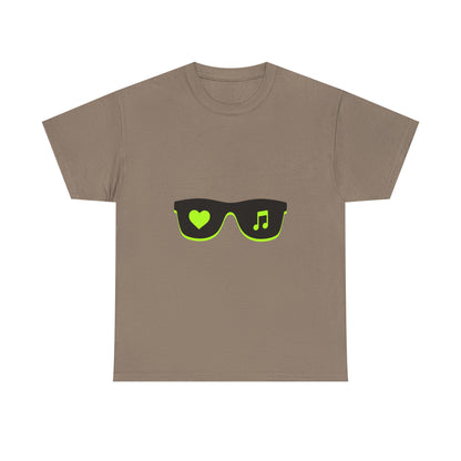 Neon Love Notes Unisex Heavy cotton tee Printify