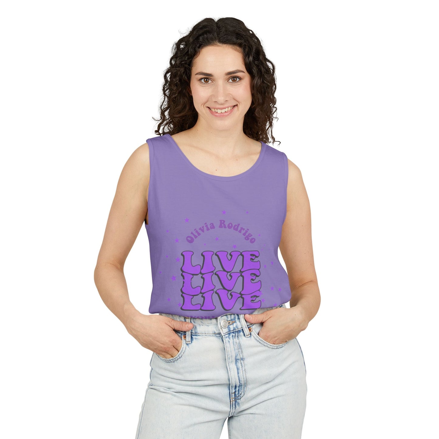 Olivia Rodrigo Live World Tour-Dyed Tank Top Printify