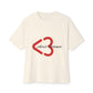 Minimal Heart Icon Unisex oversized Boxy Tee - snazzymerch
