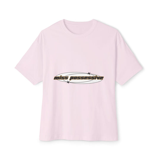 Cut-Out Text Unisex Oversized Boxy Tee - snazzymerch