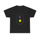 Gradient Moon and Star Emblem Unisex Cotton Tee Printify