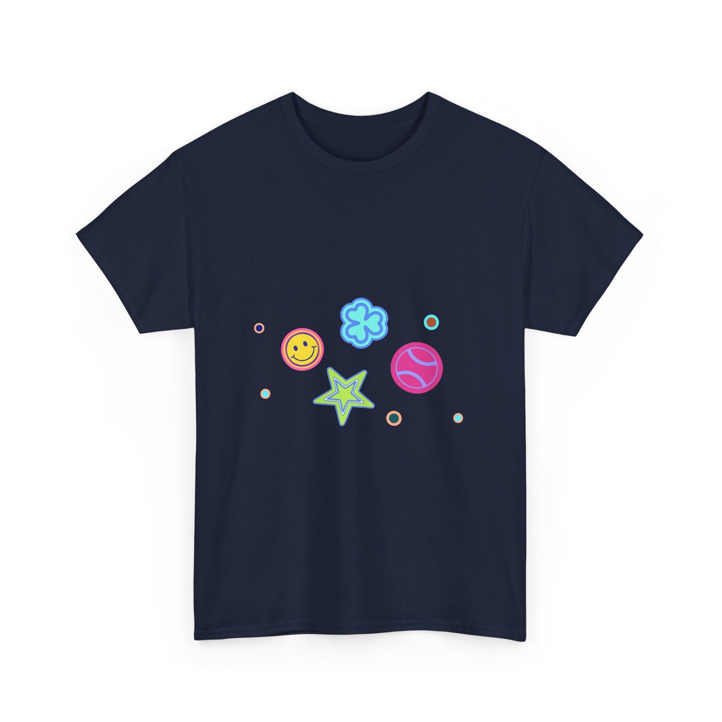 Color Pop Charm Patch Unisex Heavy Cotton Tee - snazzymerch