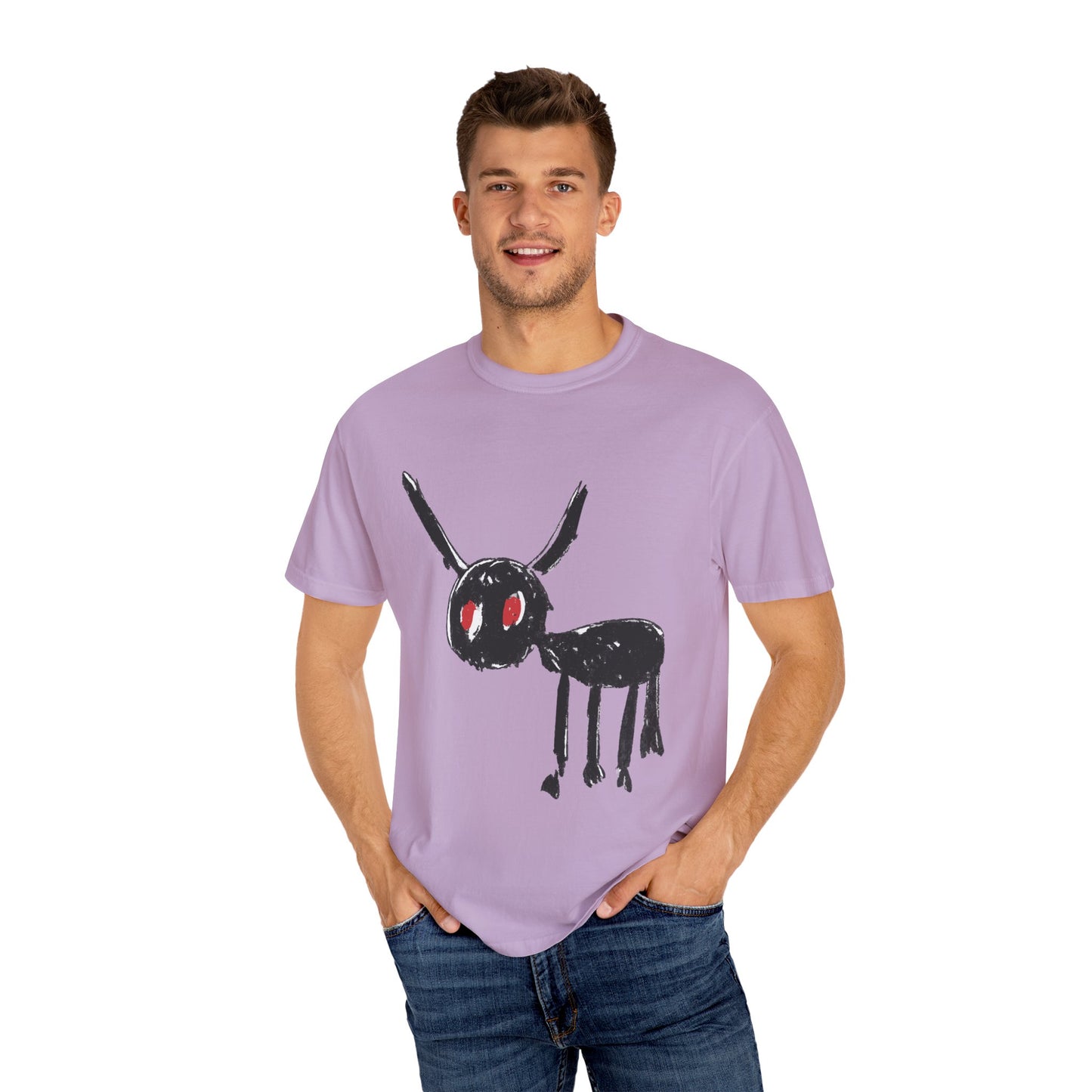 Demon Sketch Dyed Tshirt Printify