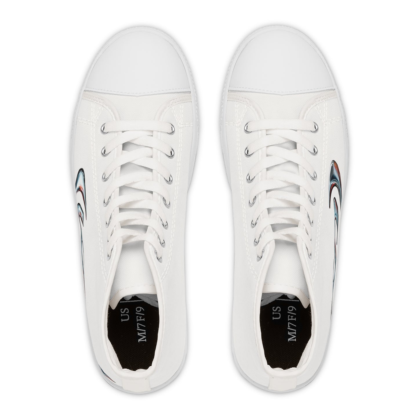 Neon‑Gradient Rua – Women's High Top Top Sneakers Printify