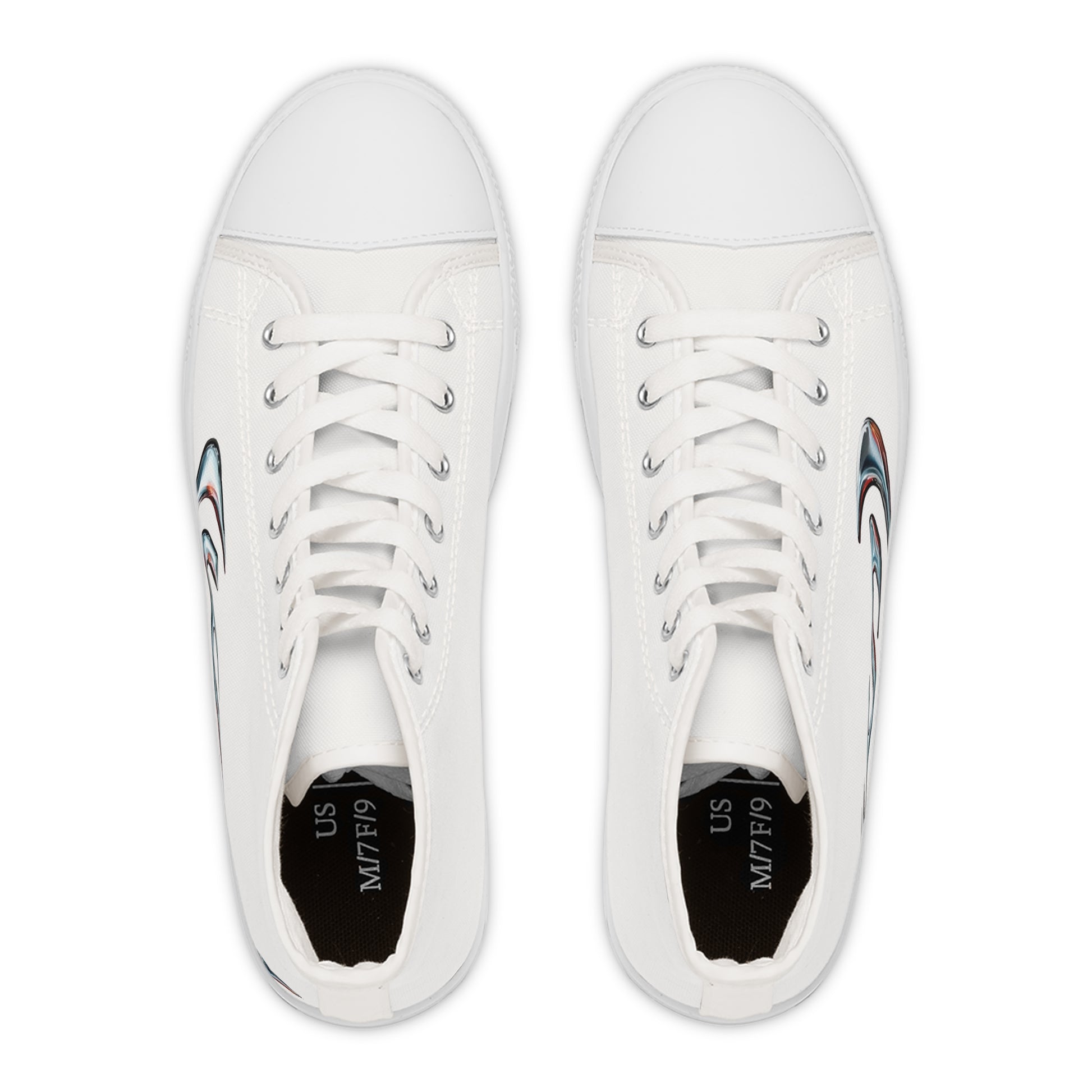 Neon‑Gradient Rua – Women's High Top Top Sneakers Printify