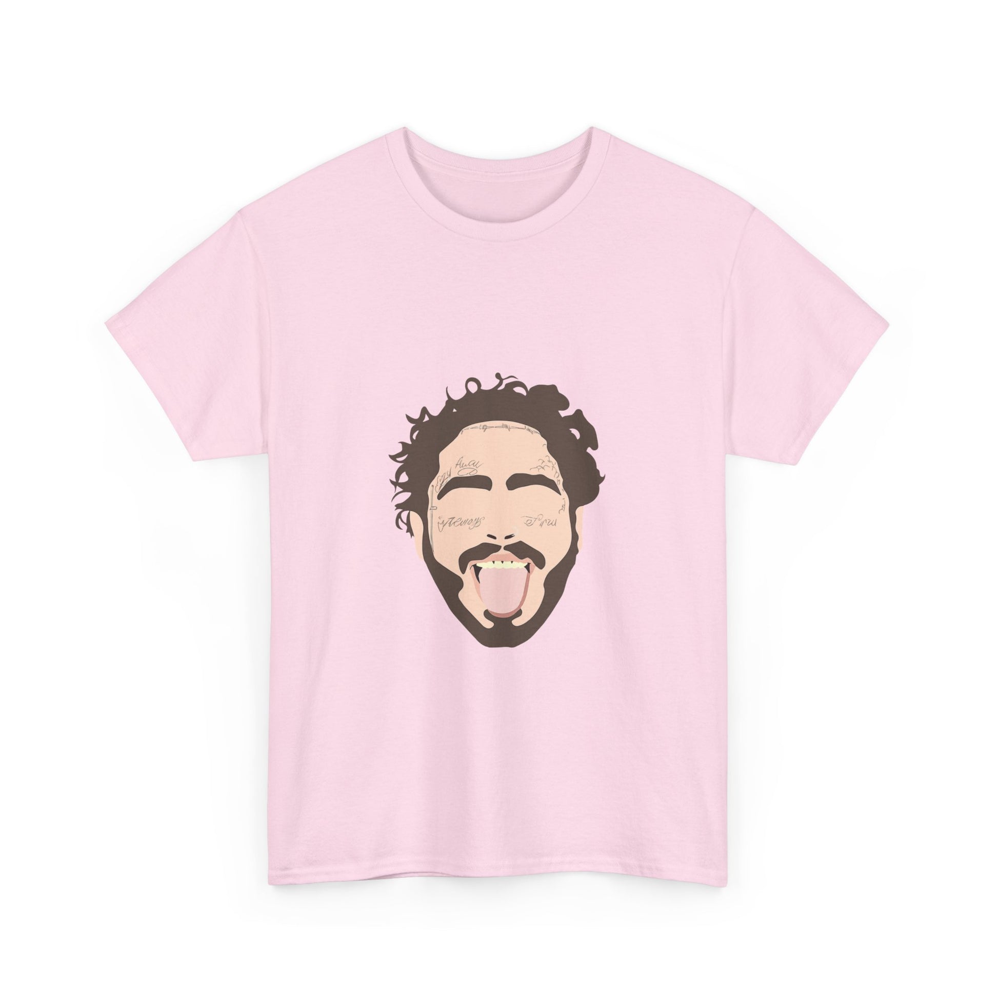 Minimalist Tongue Out Cartoon Face Unisex Heavy cotton Tee Printify