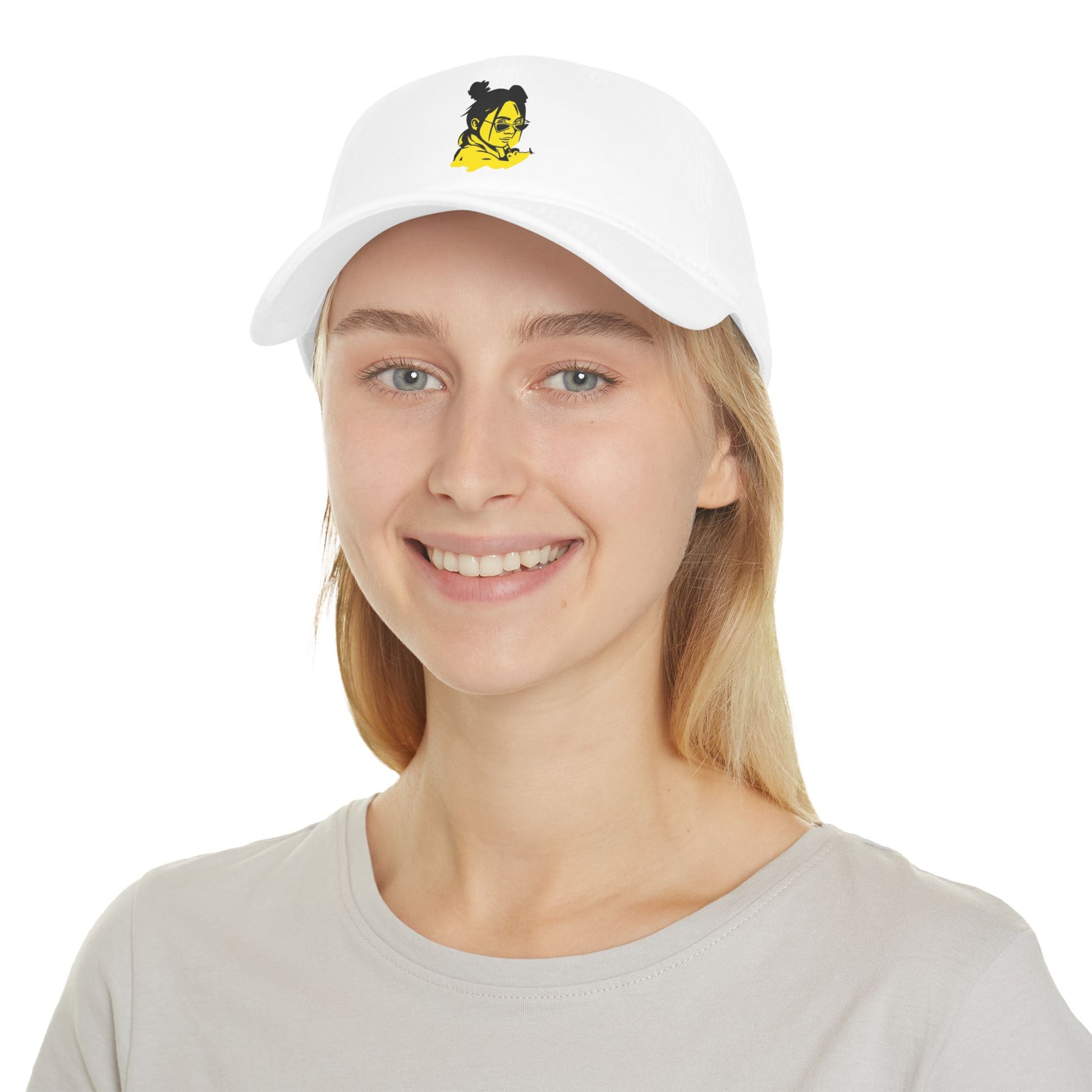 Billie Eilish Inspired Baseball Cap – Neon Mood Portrait Edition Printify