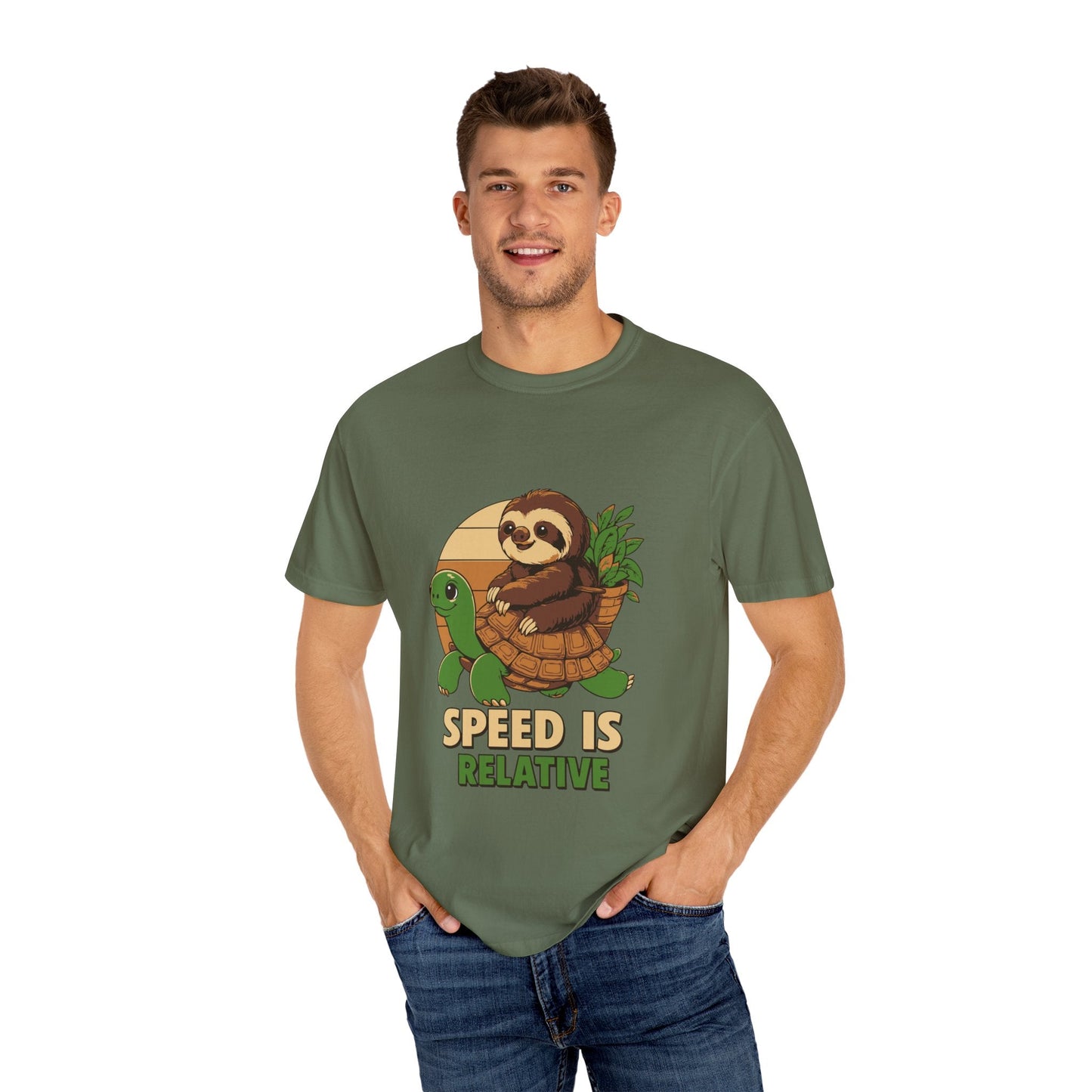 Dyed T-shirt – Snazzy Speed Edition Printify