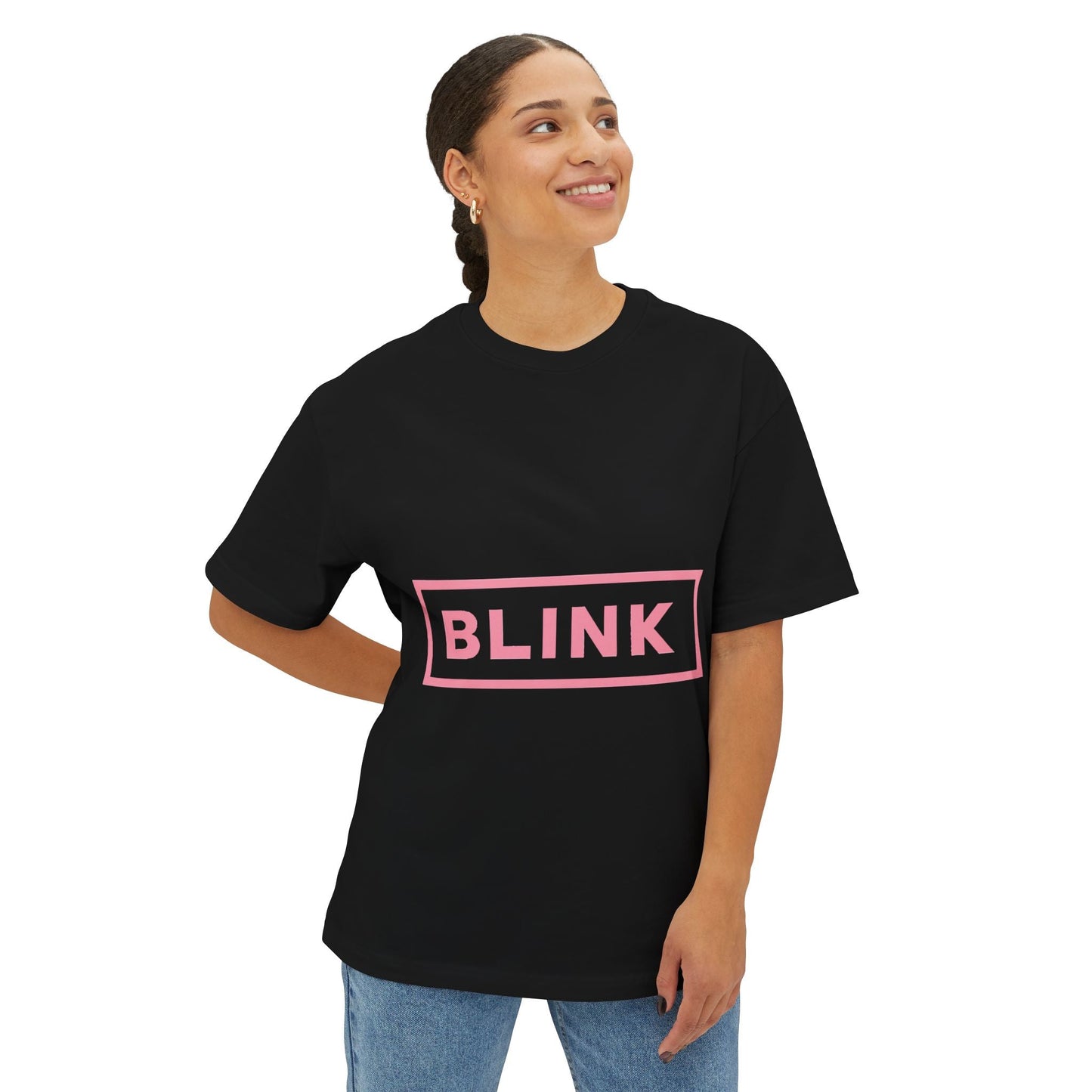 Minimal BLINK Logo – Oversized Boxy Tee Printify