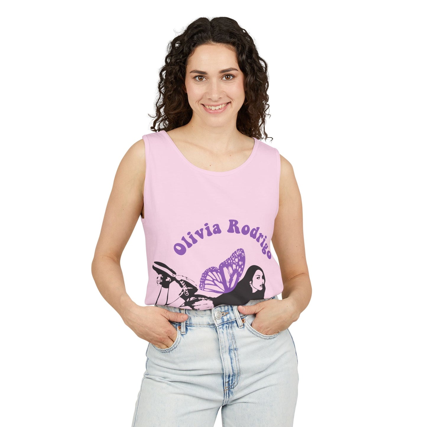 Olivia Rodrigo Butterfly Arc-Dyed Tank Top Printify