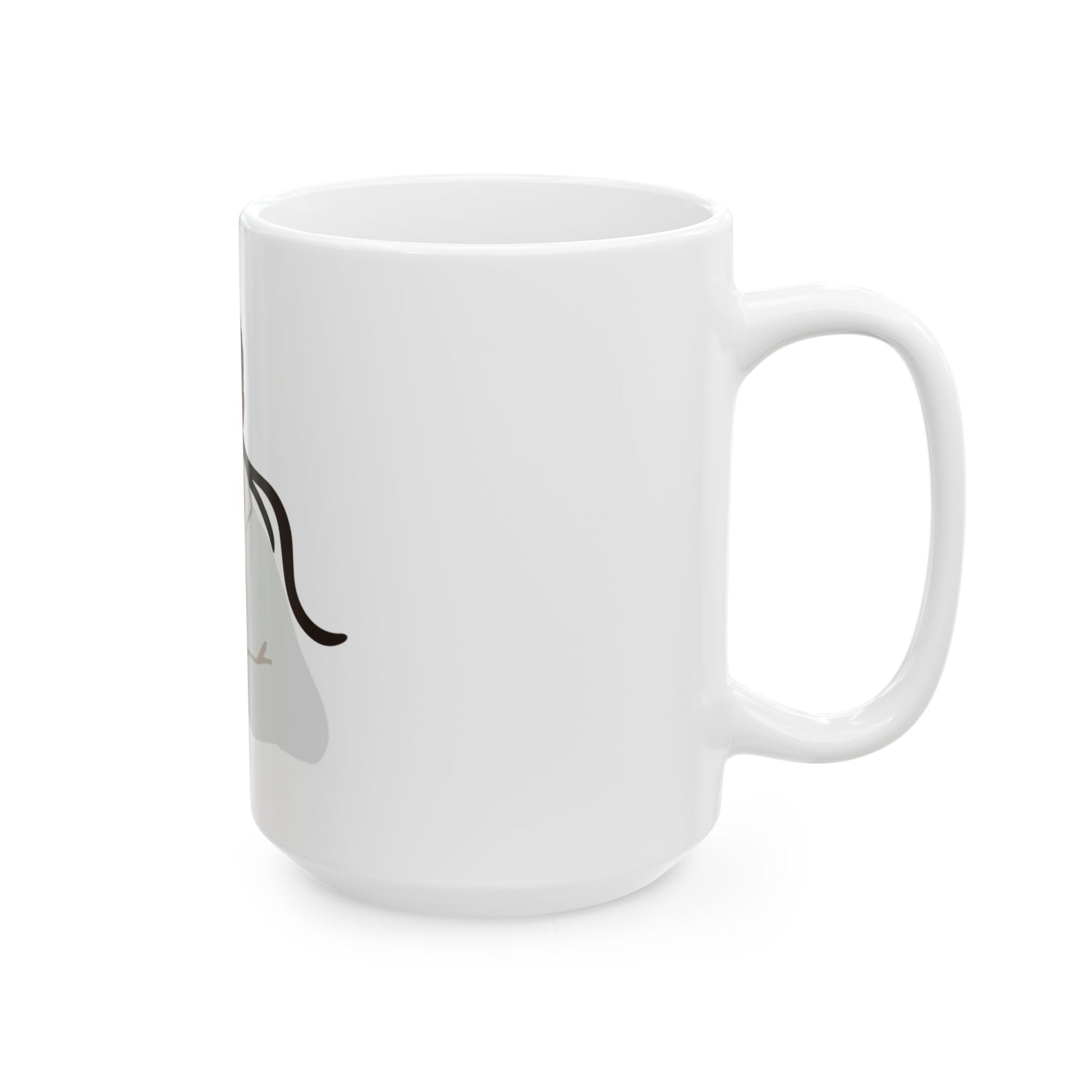 Vector Portrait Ceramic Mug, (11oz, 15oz) - snazzymerch