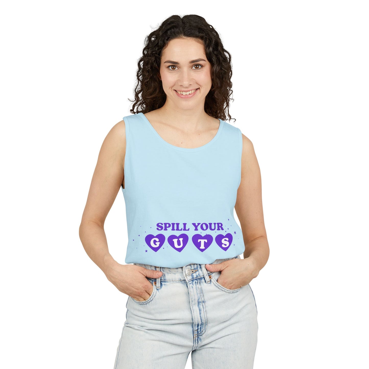Spill Your Guts Heart-Dyed Tank Top Printify