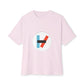 Circle Flame Unisex Oversized Boxy Tee - snazzymerch