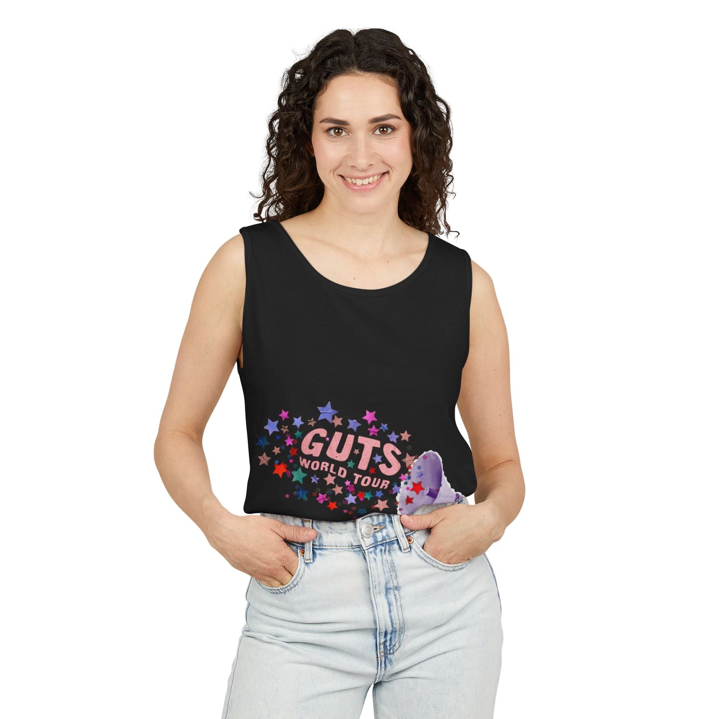 Guts World Tour Megaphone-Dyed Tank Top Printify