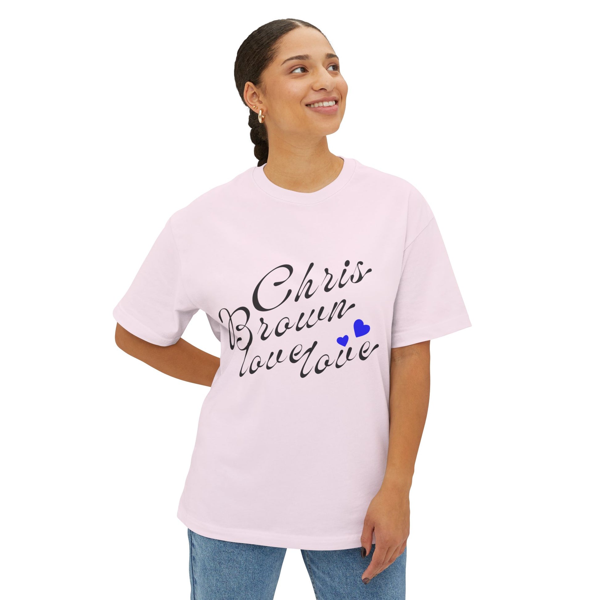 Heart Team Graphic Unisex oversized Boxy Tee - snazzymerch
