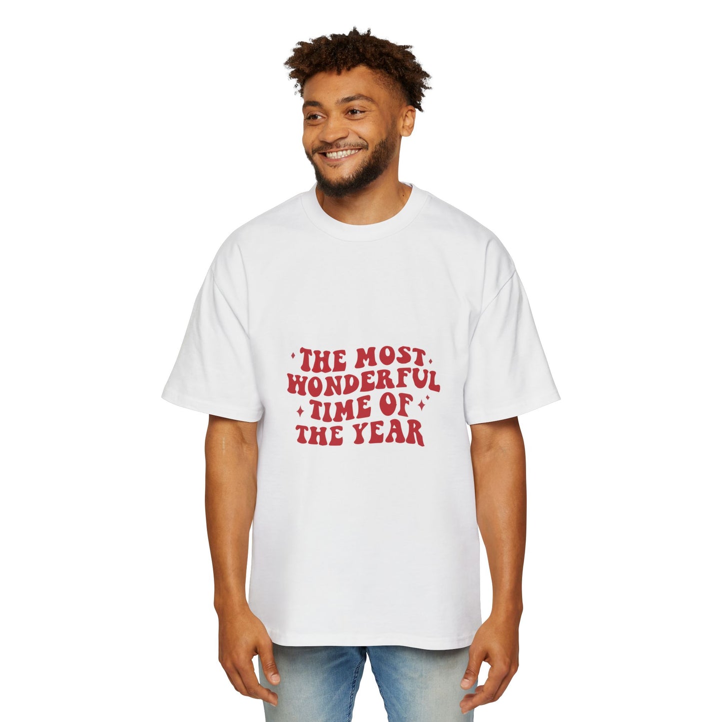 The Most Wonderful Time of the Year Oversized Tee – Festive Christmas Quote T-Shirt Printify