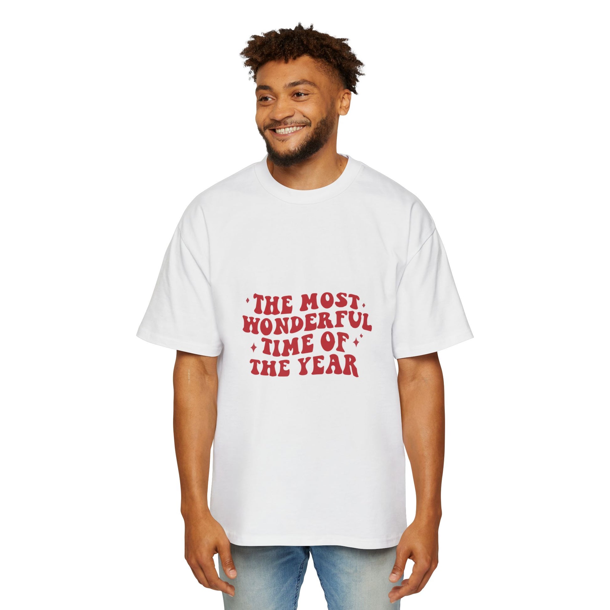The Most Wonderful Time of the Year Oversized Tee – Festive Christmas Quote T-Shirt Printify