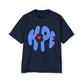 Heart of Hope Retro Men's Heavy Oversized Tee - snazzymerch