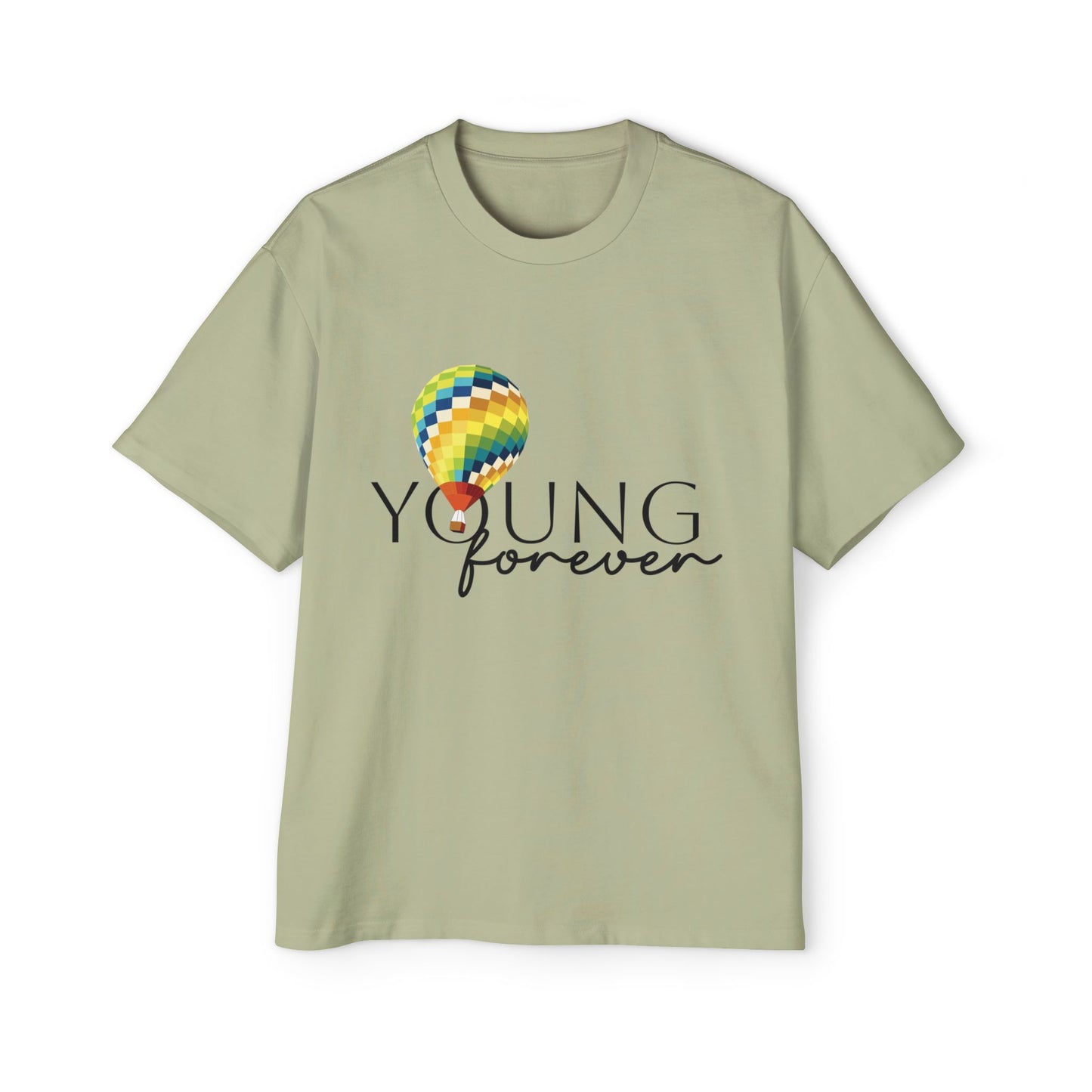 Sky Journey Balloon Men's Heavy Oversized Tee - snazzymerch